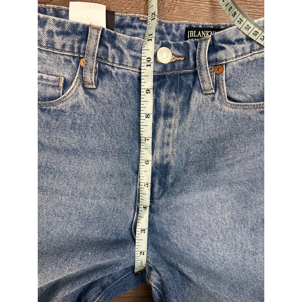 Blank Nyc Baxter Ribcage Straight Leg Jean Women's Faux Leather Color Block 25 - Picture 7 of 10